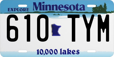 MN license plate 610TYM