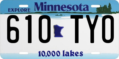 MN license plate 610TYO