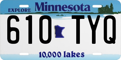MN license plate 610TYQ