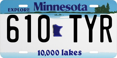 MN license plate 610TYR