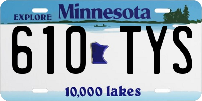 MN license plate 610TYS