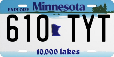 MN license plate 610TYT