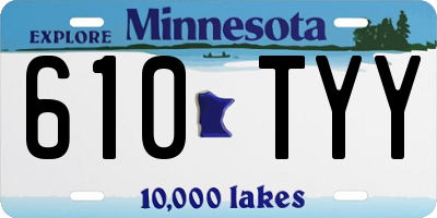 MN license plate 610TYY