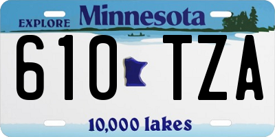 MN license plate 610TZA