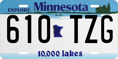 MN license plate 610TZG