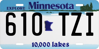 MN license plate 610TZI