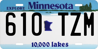 MN license plate 610TZM