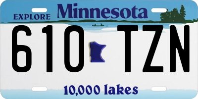 MN license plate 610TZN