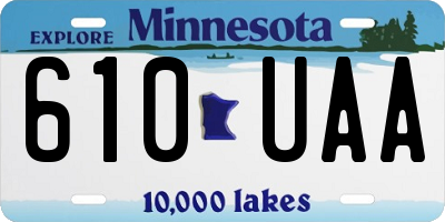 MN license plate 610UAA