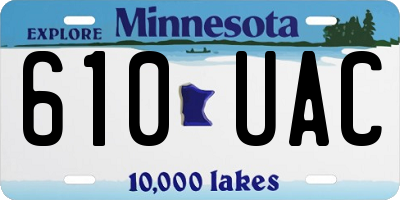 MN license plate 610UAC