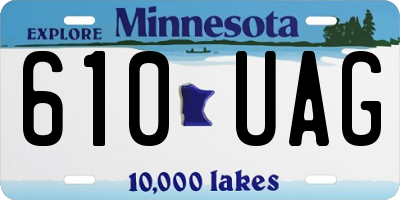 MN license plate 610UAG