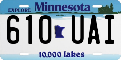 MN license plate 610UAI