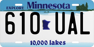 MN license plate 610UAL