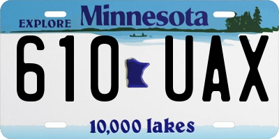 MN license plate 610UAX