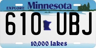 MN license plate 610UBJ