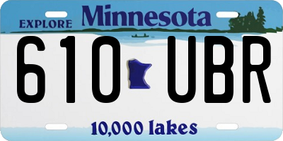 MN license plate 610UBR