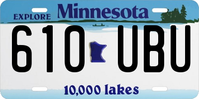 MN license plate 610UBU