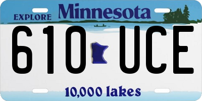 MN license plate 610UCE