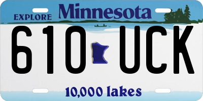 MN license plate 610UCK