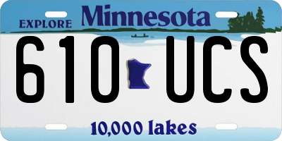 MN license plate 610UCS
