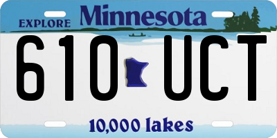 MN license plate 610UCT