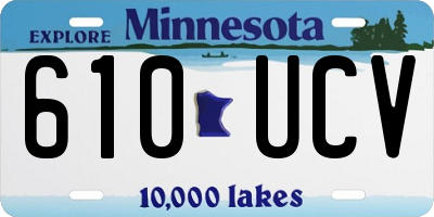 MN license plate 610UCV