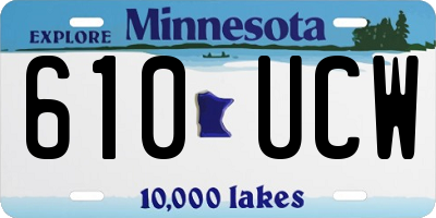 MN license plate 610UCW