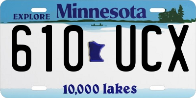 MN license plate 610UCX