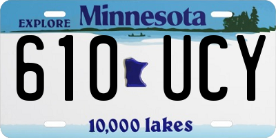 MN license plate 610UCY