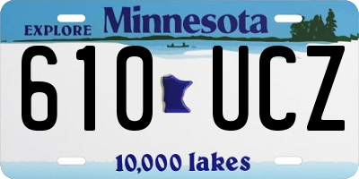 MN license plate 610UCZ