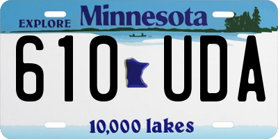 MN license plate 610UDA