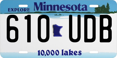 MN license plate 610UDB