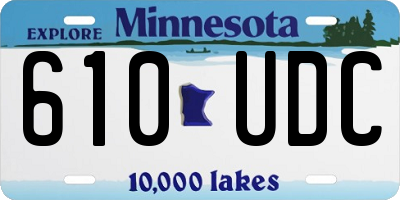 MN license plate 610UDC