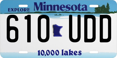 MN license plate 610UDD