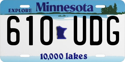 MN license plate 610UDG