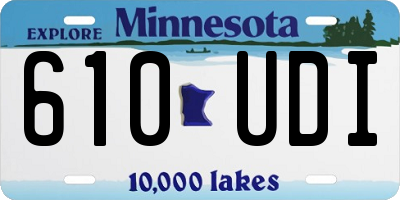 MN license plate 610UDI