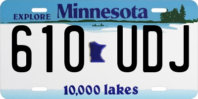 MN license plate 610UDJ
