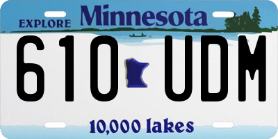 MN license plate 610UDM