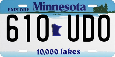 MN license plate 610UDO