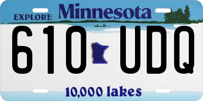 MN license plate 610UDQ