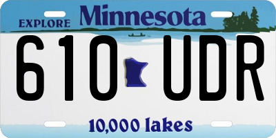 MN license plate 610UDR