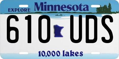 MN license plate 610UDS