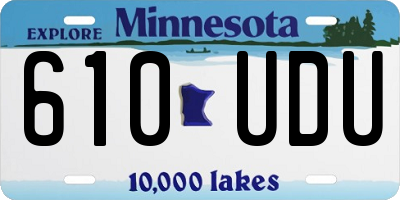 MN license plate 610UDU