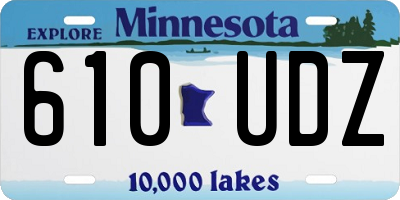 MN license plate 610UDZ