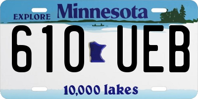 MN license plate 610UEB