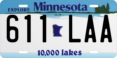 MN license plate 611LAA