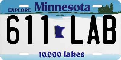 MN license plate 611LAB