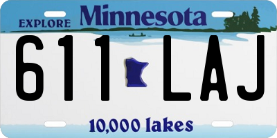 MN license plate 611LAJ