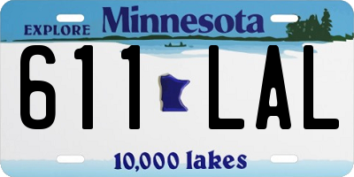 MN license plate 611LAL