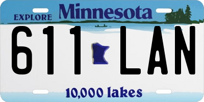 MN license plate 611LAN